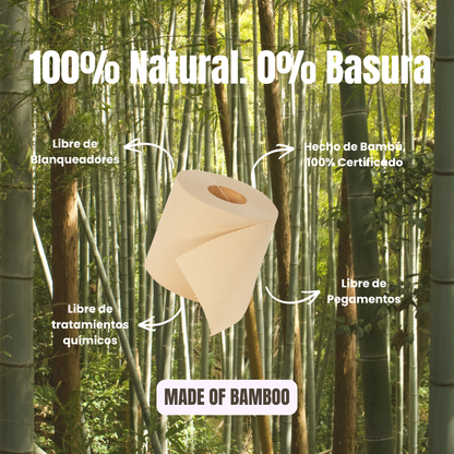 Papel Higiénico 100% Bambú